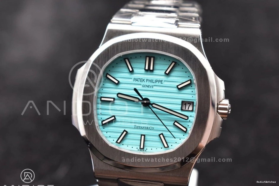 Best WrinkleFree SS Tiffany Tiffany on Nautilus Dial 1:1 324CS Bracelet 913 Blue Edition 5711 GRF 1027